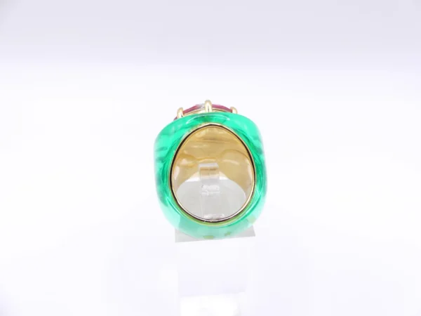 Kurt Geiger Eagle Resin Stone Cocktail Ring - Image 2