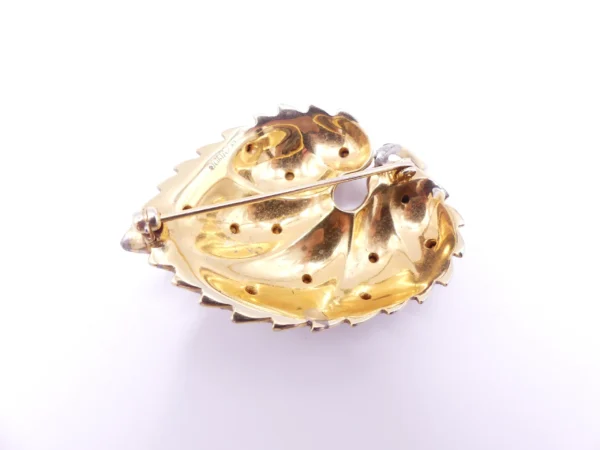 Joseph Mazer (Jomaz) Signed Leaf Brooch - Image 2