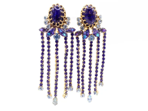 Venetian Glass And AB Austrian Crystal Earrings