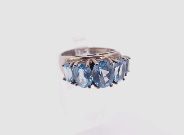 Natural Aquamarine Sterling Ring