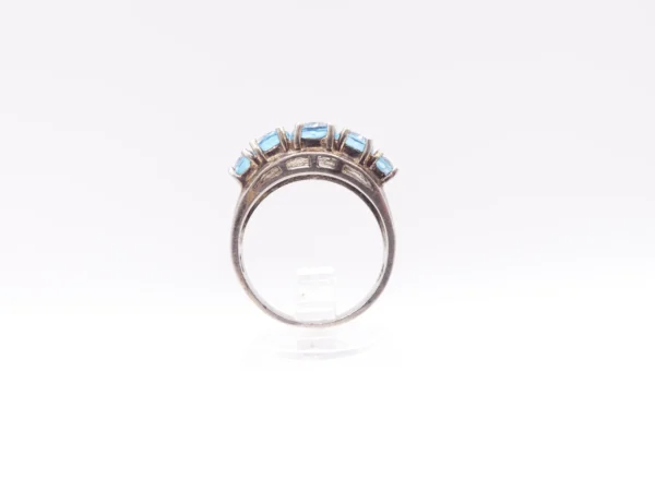 Natural Aquamarine Sterling Ring - Image 2