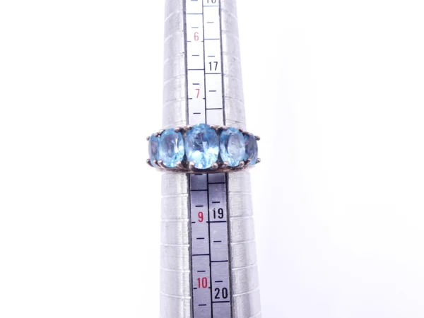 Natural Aquamarine Sterling Ring - Image 3