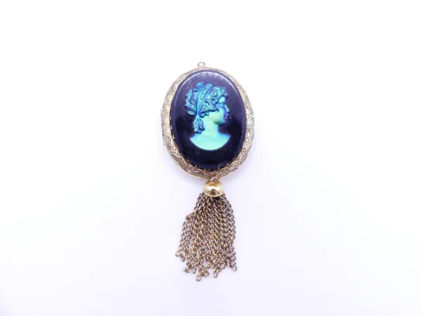 Iridescence Glass Cameo Locket