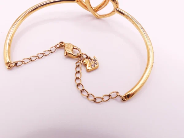 Genuine Swarovski Double Heart Cut Crystal Bracelet - Image 2