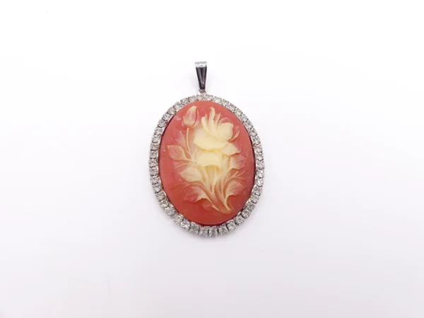 Flower Cameo Pendant