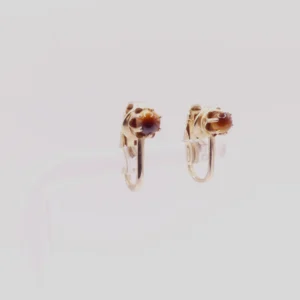 Tigers Eye Clip On Earrings