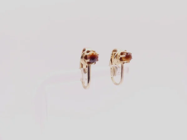 Tigers Eye Clip On Earrings