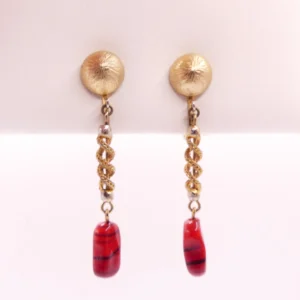 Les Bernard Glass Clip-On Earrings