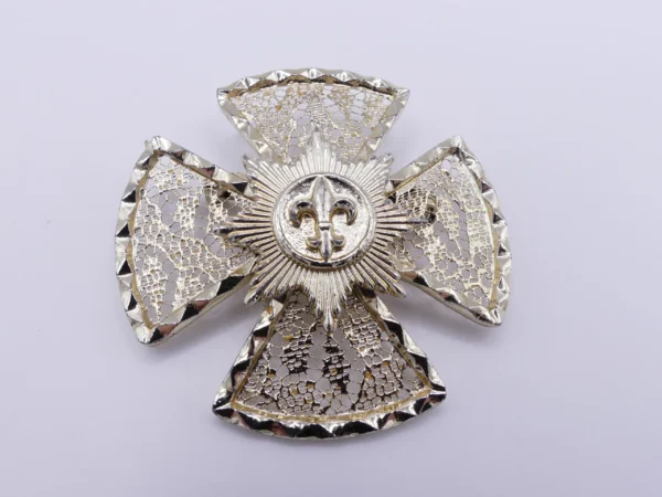 Fleur-de-lis Cross Brooch/ Pendant