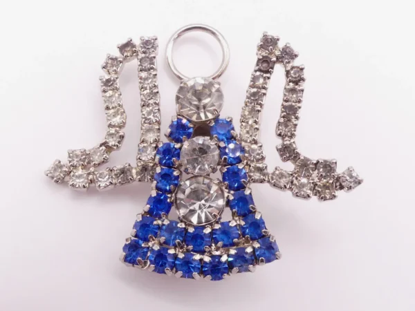 Multicolored Cut Crystal Angel Brooch