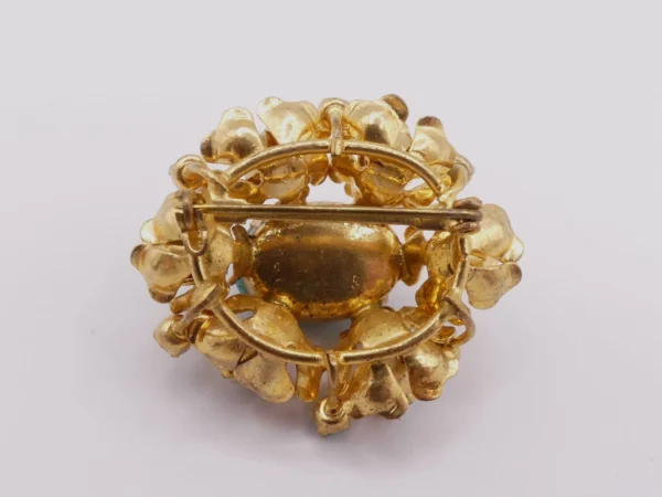 Faux Pearl And Glass Brooch - Image 2