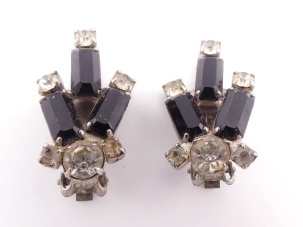 Cut Glass Clip On Earrings