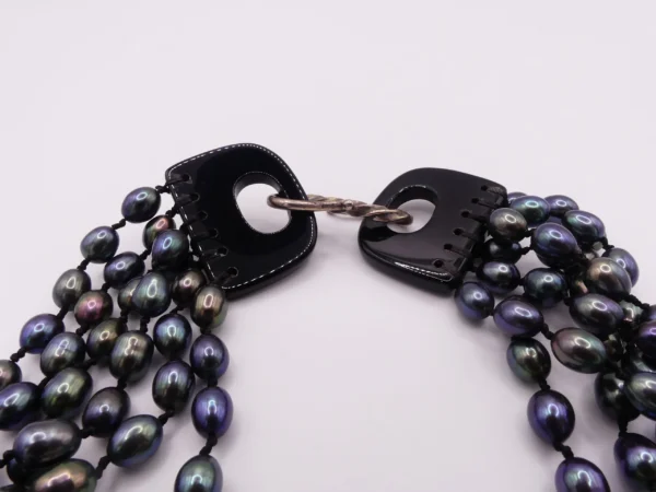 Multi Strand Pearl Necklace With Sterling Clasp - Image 2