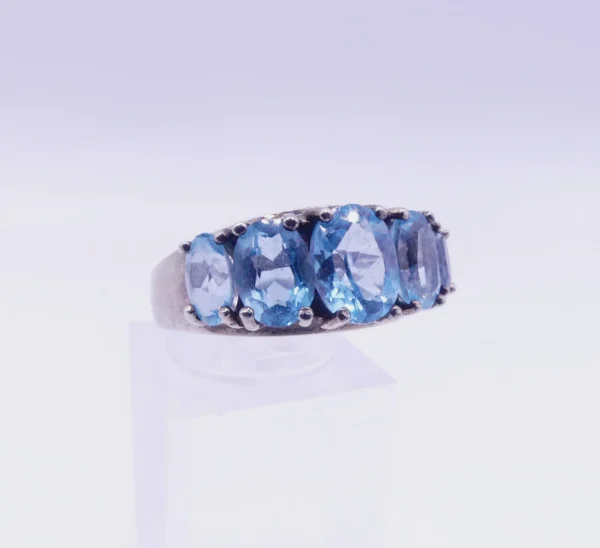 Aquamarine Sterling Ring