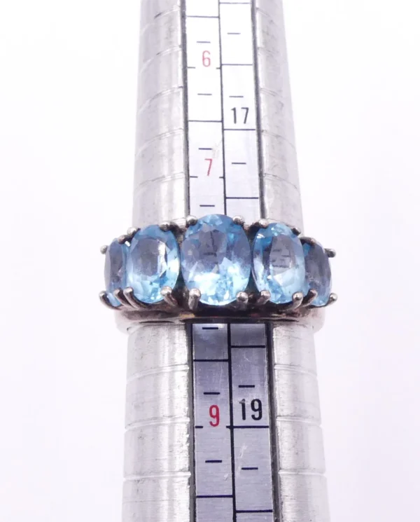 Aquamarine Sterling Ring - Image 3