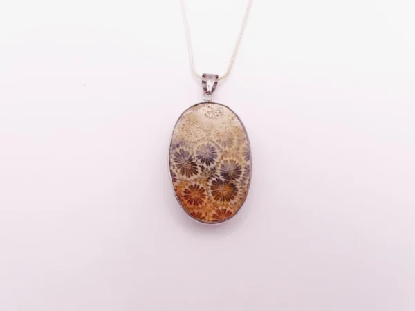 Fossilized Coral 925 Necklace - Image 2