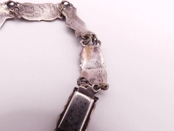 7" Siam Sterling Panel Bracelet - Image 2