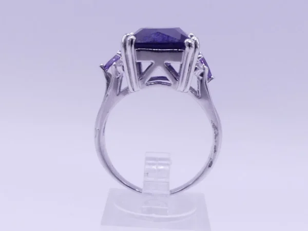 Sterling Amethyst And CZ Ring - Image 2