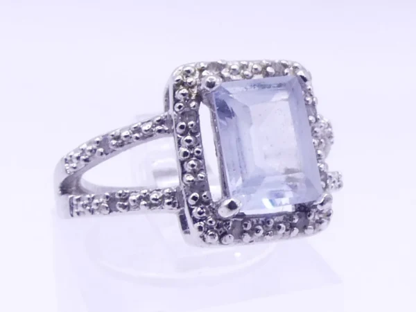 Aquamarine Sterling Ring