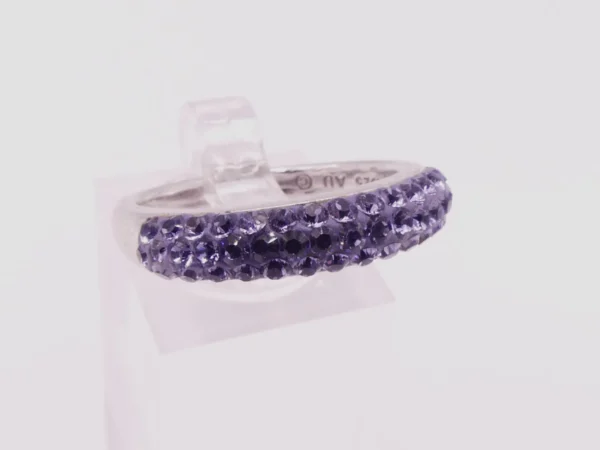 Purple Crystal Sterling Ring